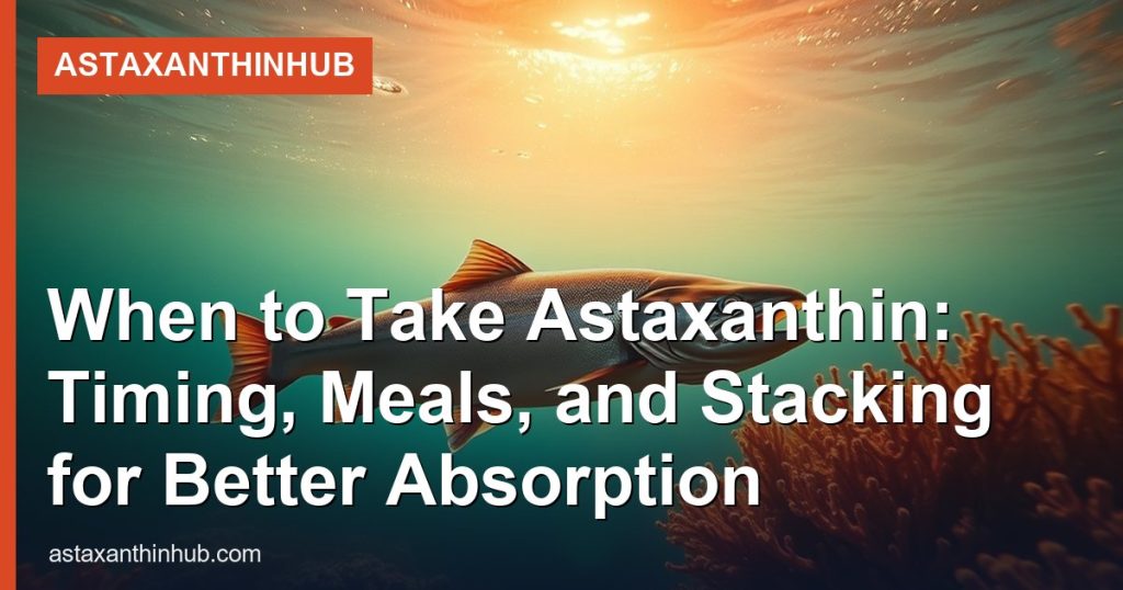 When to Take Astaxanthin: Timing, Meals, and Stacking for Better Absorption - AstaxanthinHub